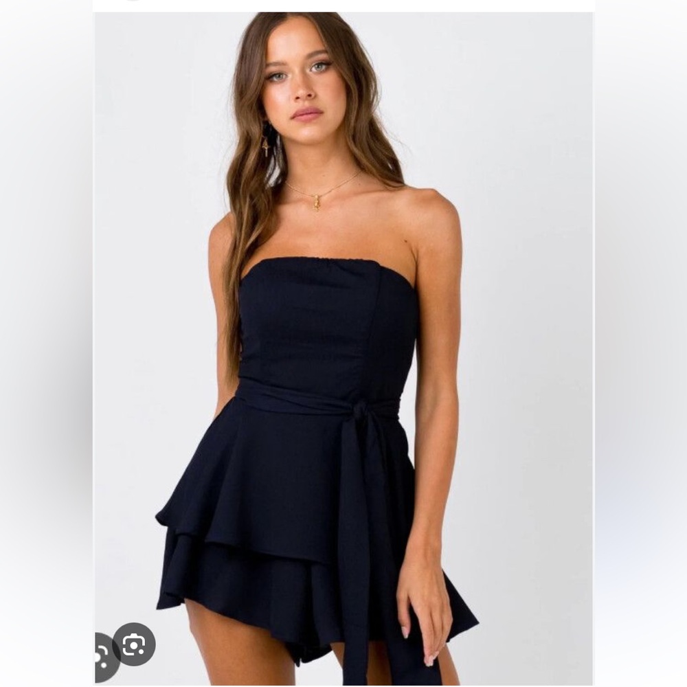 Princess Polly Rolla Romper in Navy